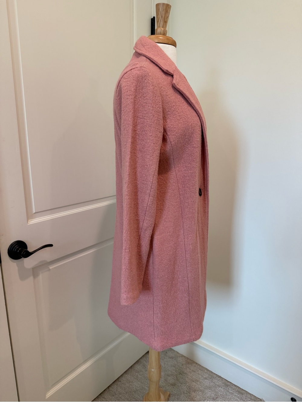 Rachel Zoe Dusty Rose Single-Button Trench Coat - Picture 2 of 4